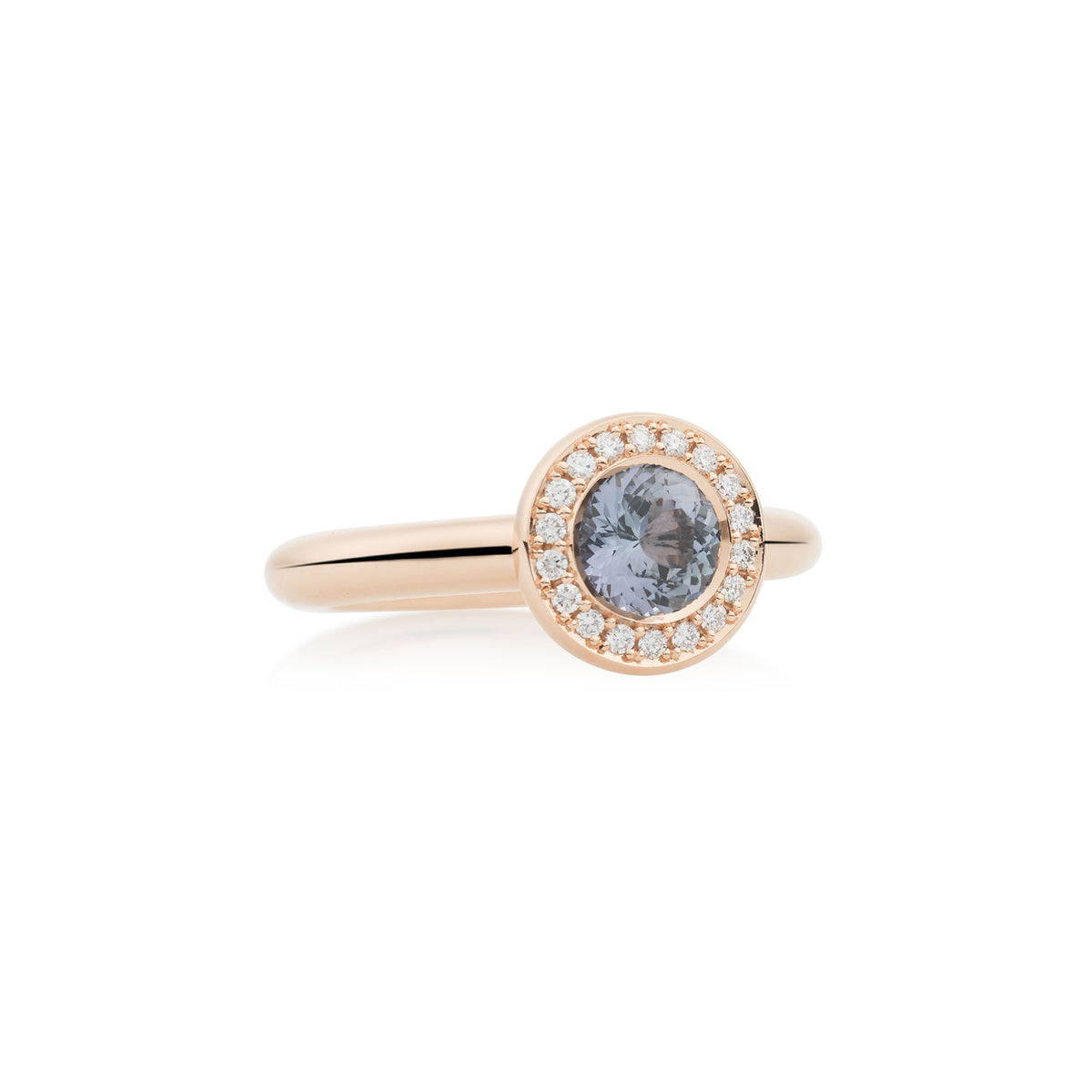 Bron Sushi Ring (4RR4873TBBR) aus Roségold mit Diamant und Tansanit