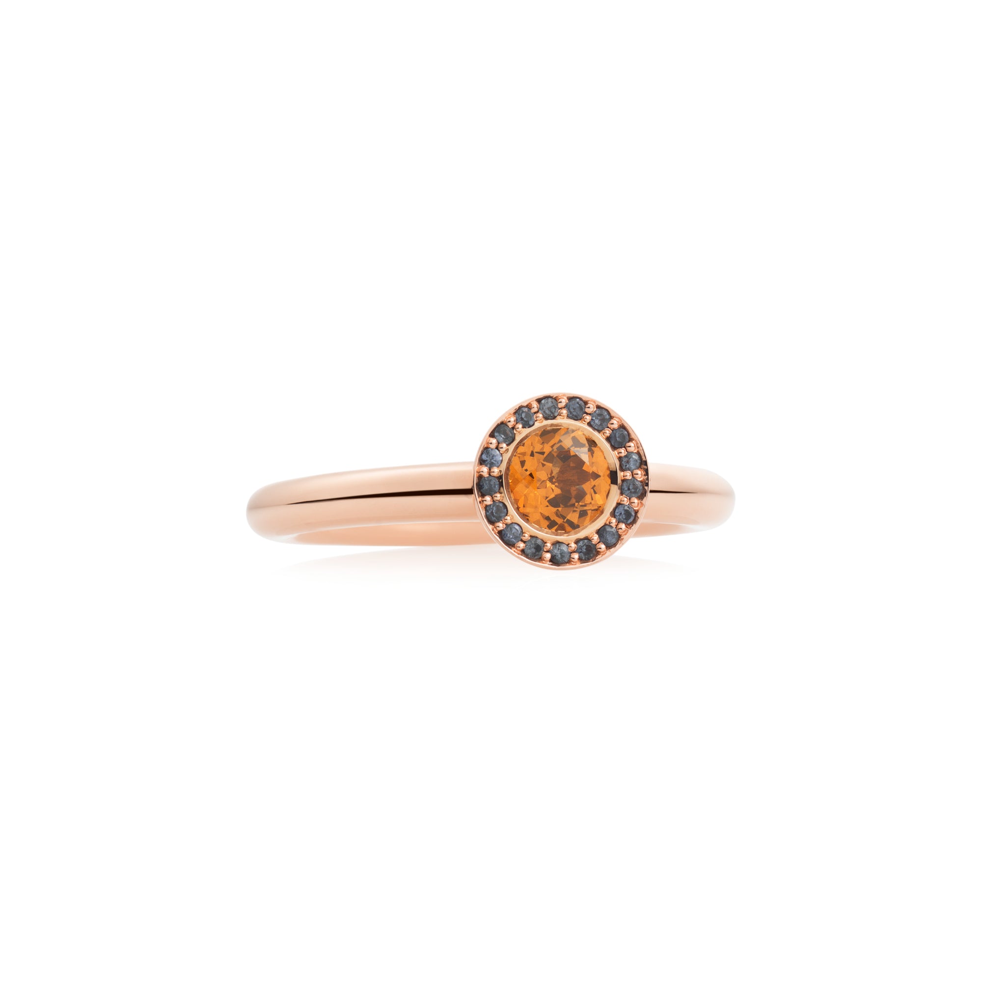 Bron Sushi Ring (8RR4567SGCG) aus Roségold mit Diamant und Granat