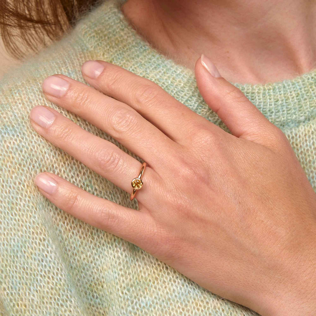 Bron Sushi Ring (8RR4851CI) aus Roségold mit Citrin