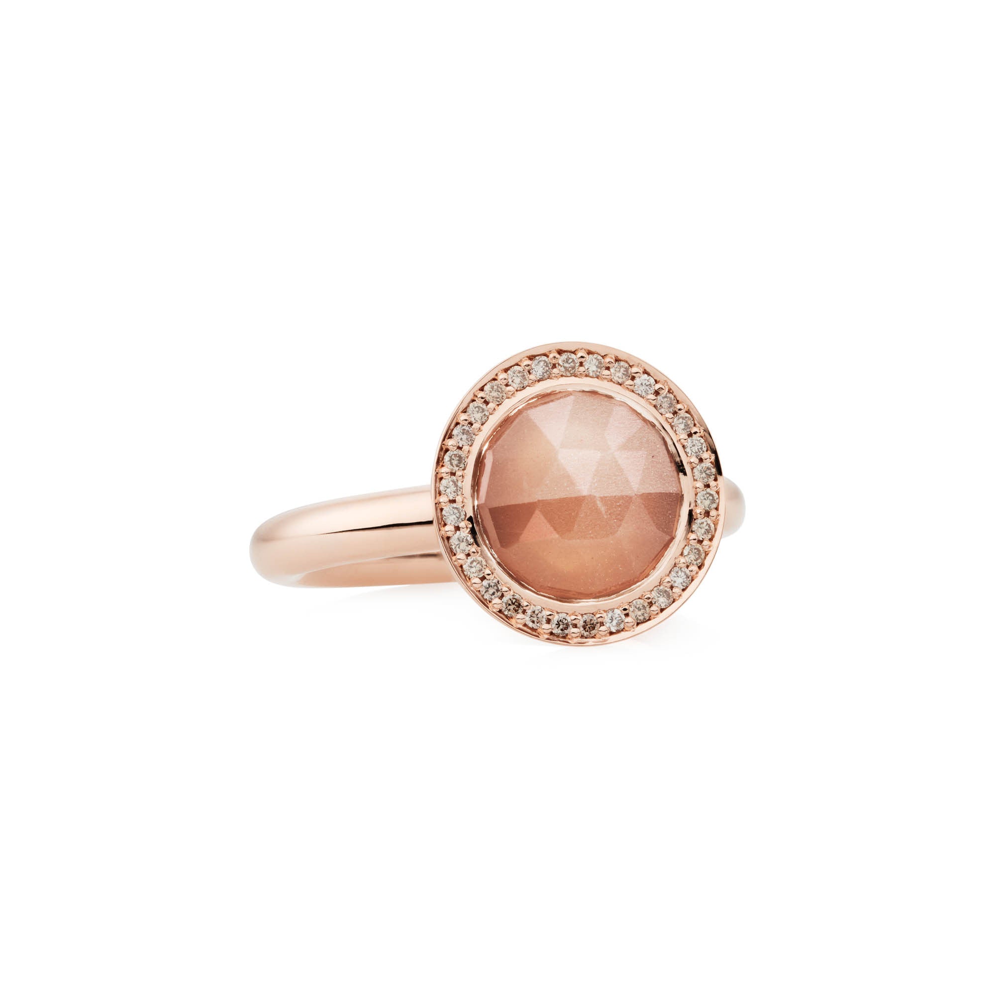 Bron Sushi Ring (8RR4864MSBCBR) aus Roségold mit Diamant und Mondstein