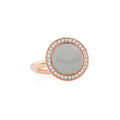 Bron Sushi Ring (8RR4865AQCBR) aus Roségold mit Aquamarin und Diamant