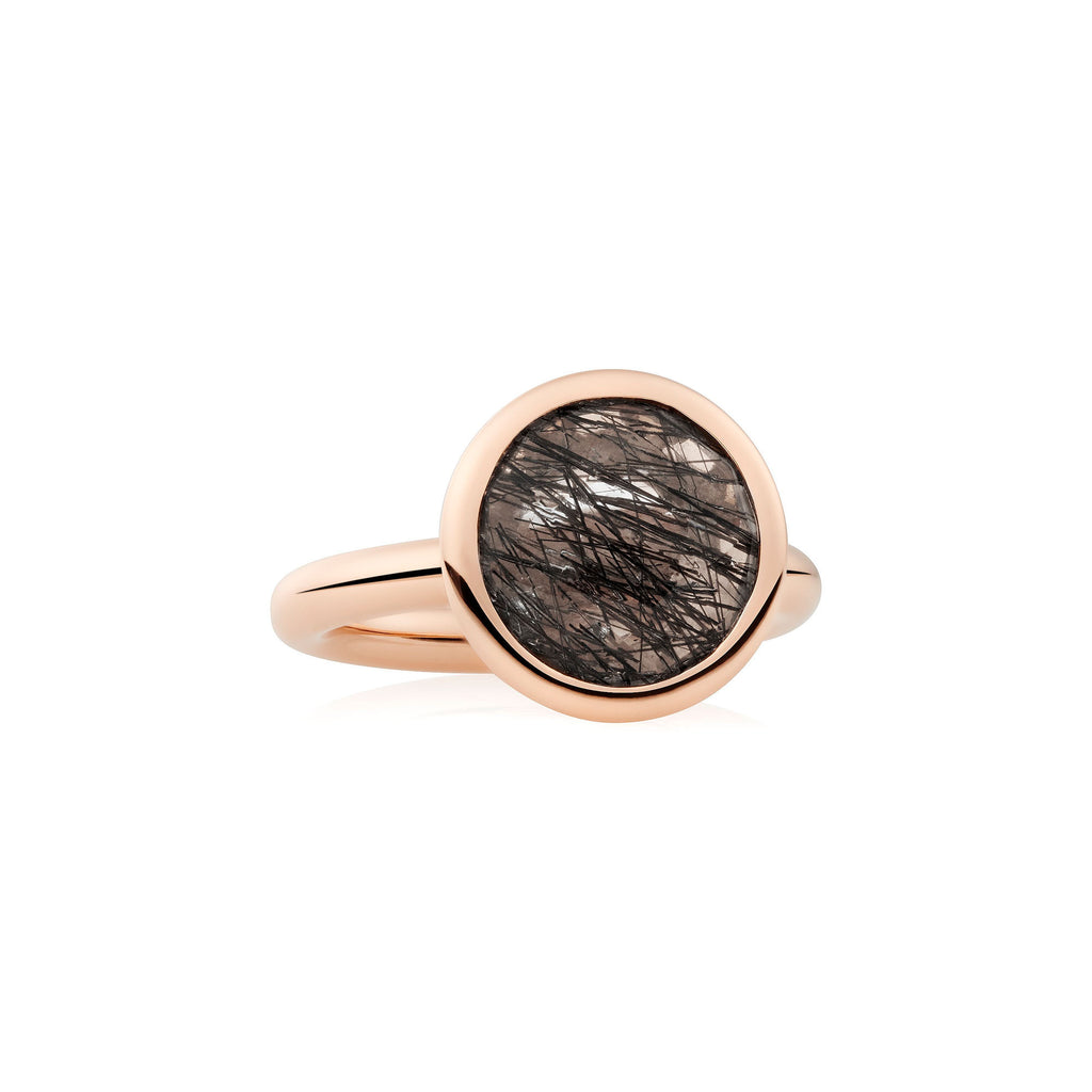 Bron Sushi Ring (8RR4870QBB) aus Roségold mit Rutilquarz