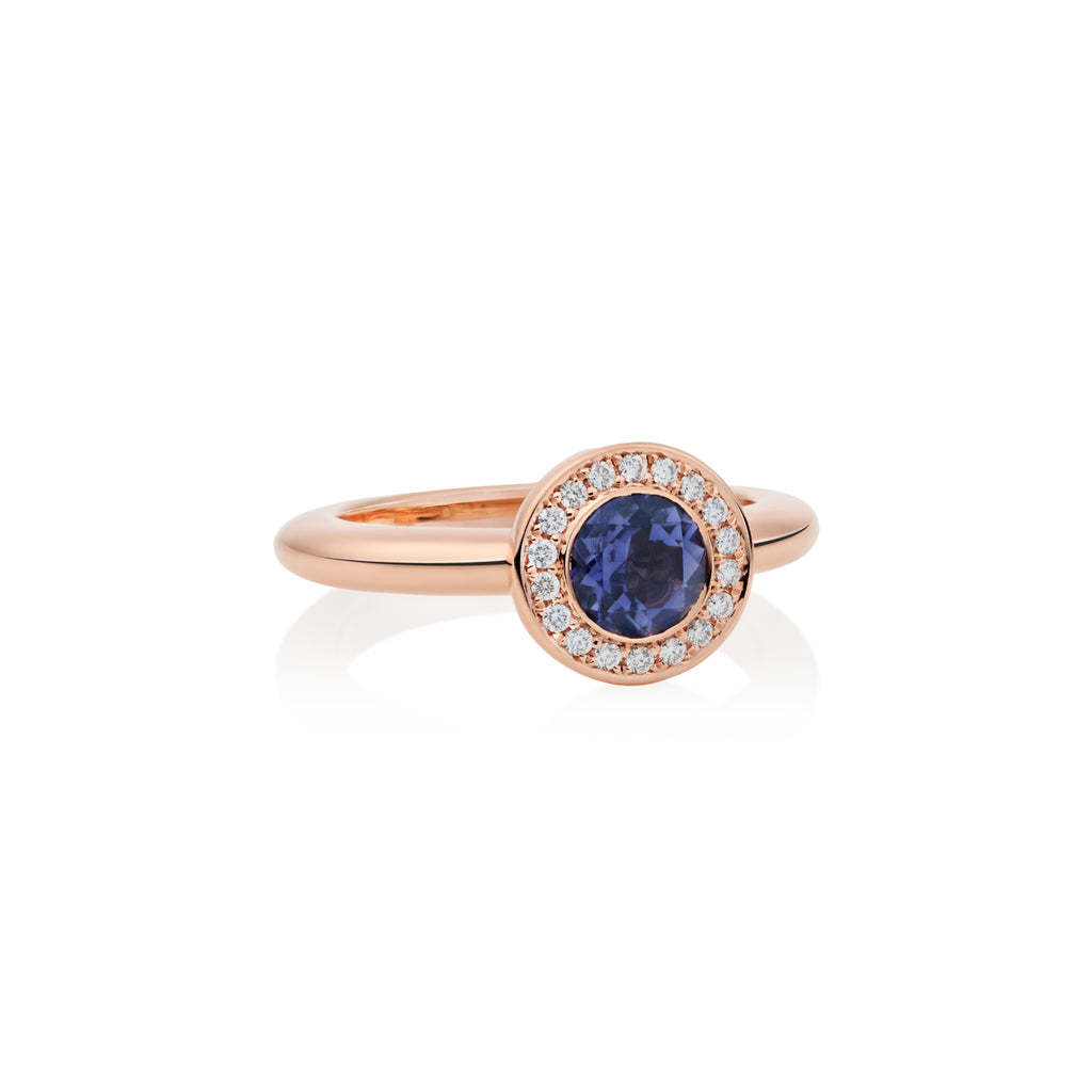 Bron Sushi Ring (8RR4873IOBR) aus Roségold mit Diamant und Iolith