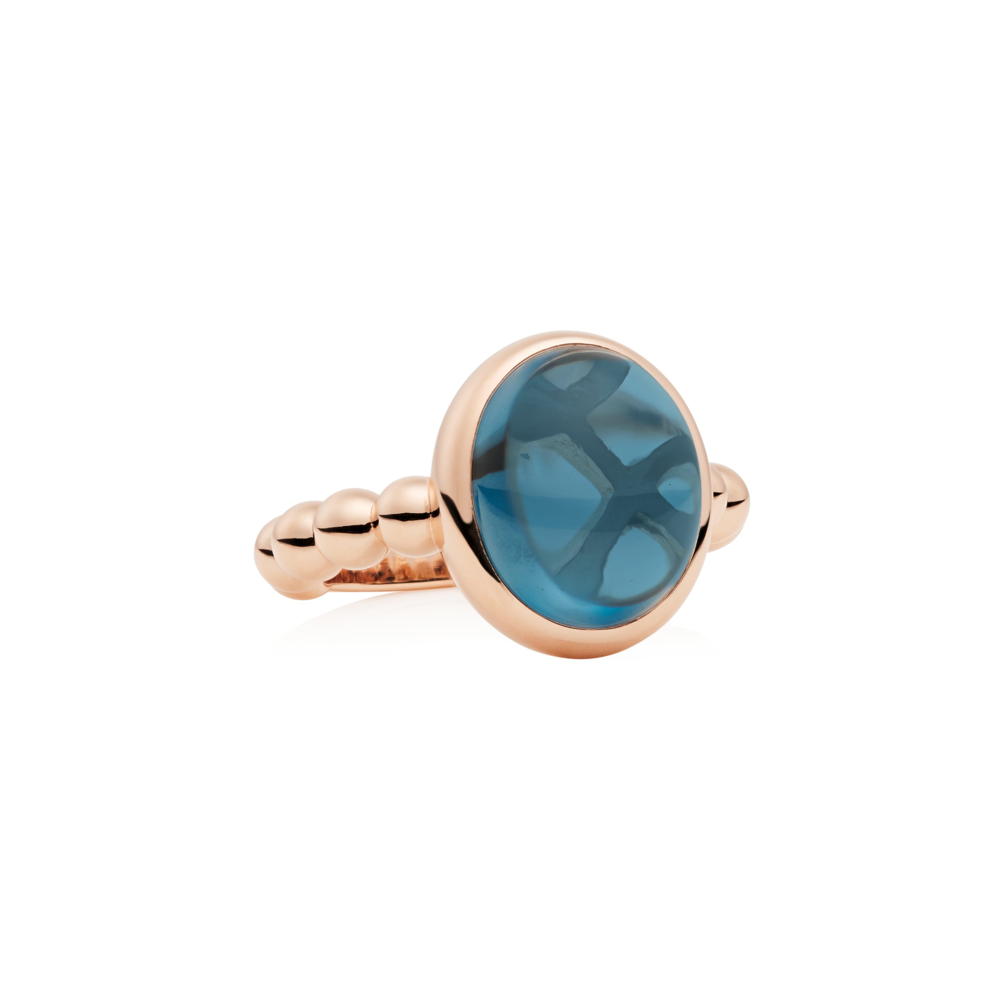 Bron Sushi Ring (8RR4891TLC) aus Roségold mit Topas