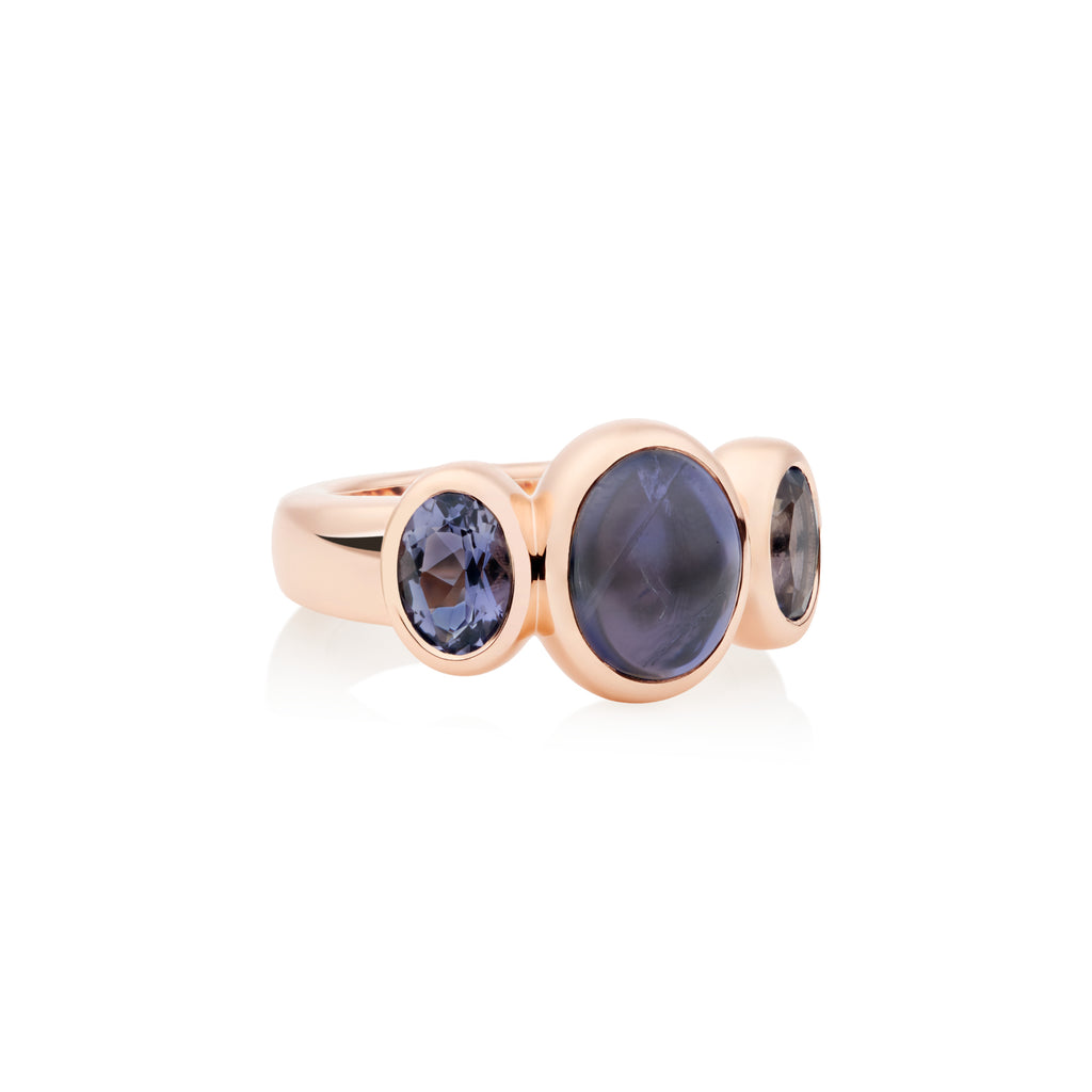 Bron Sushi Ring (8RR4902IOIOC) aus Roségold mit Iolith