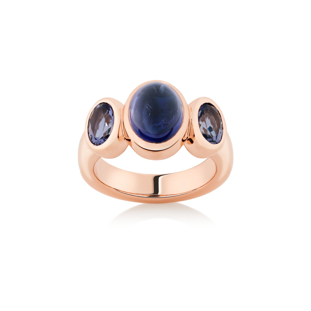 Bron Sushi Ring (8RR4902IOIOC) aus Roségold mit Iolith