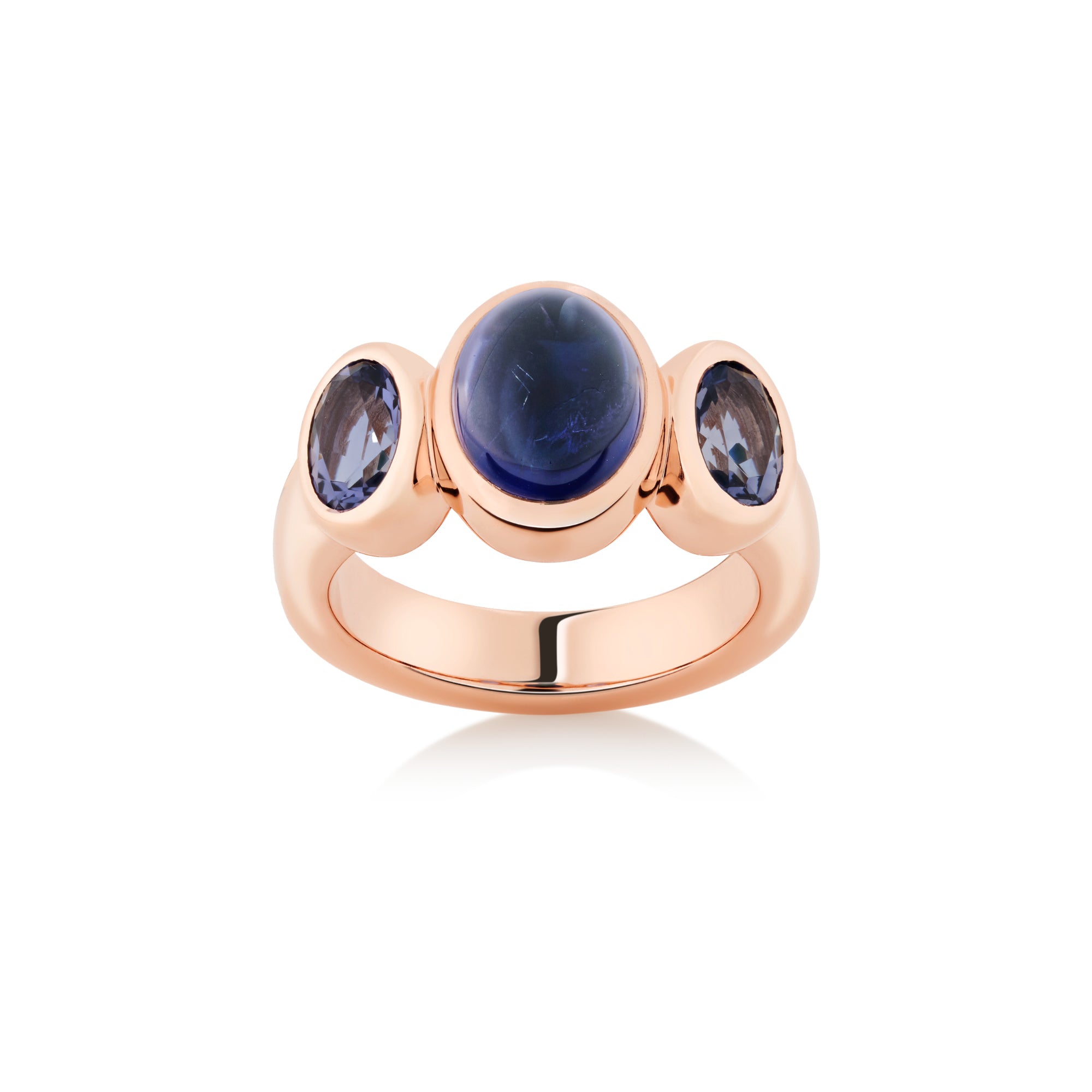 Bron Sushi Ring (8RR4902IOIOC) aus Roségold mit Iolith