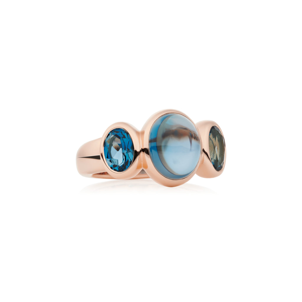 Bron Sushi Ring (8RR4902TLTLC) aus Roségold mit Topas