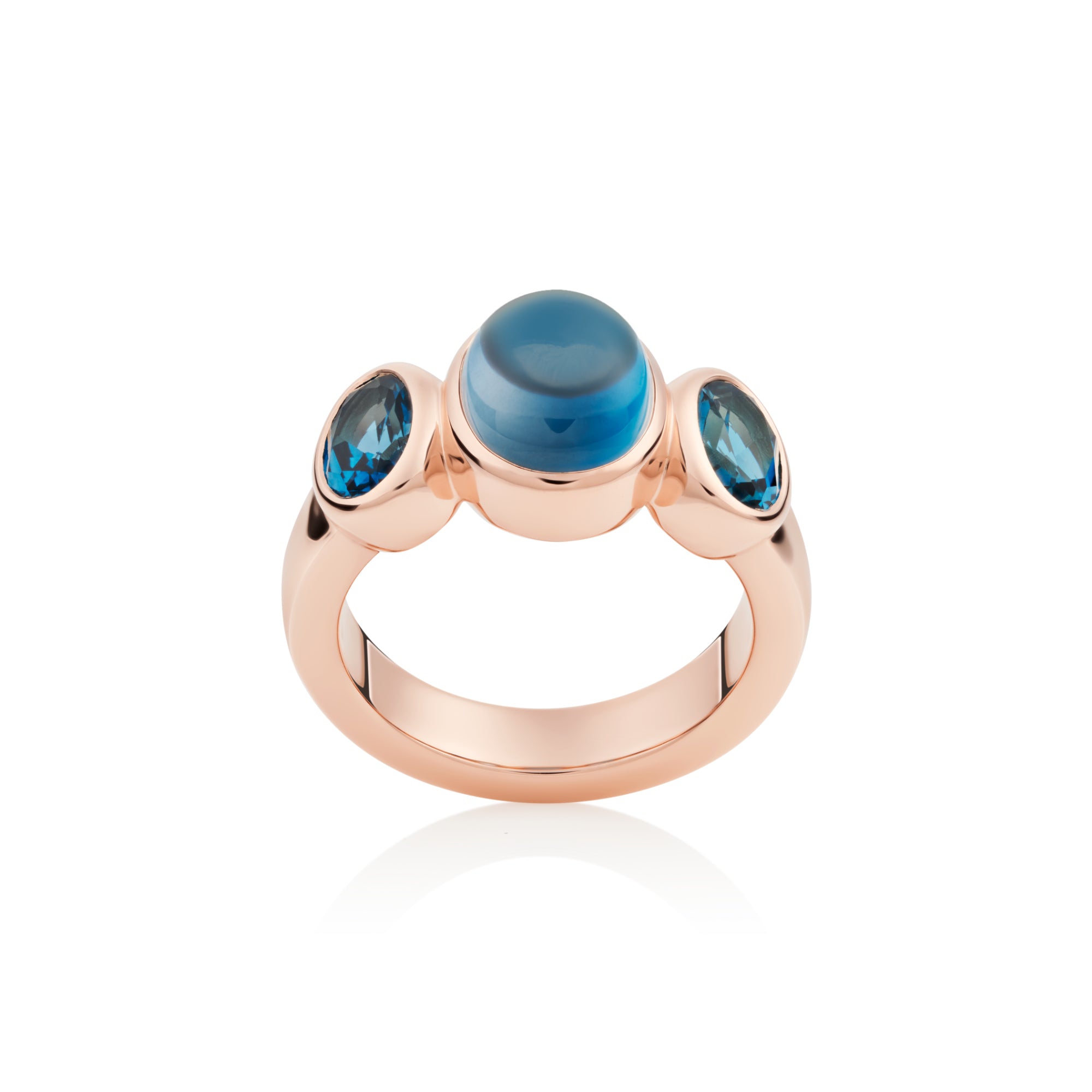 Bron Sushi Ring (8RR4902TLTLC) aus Roségold mit Topas
