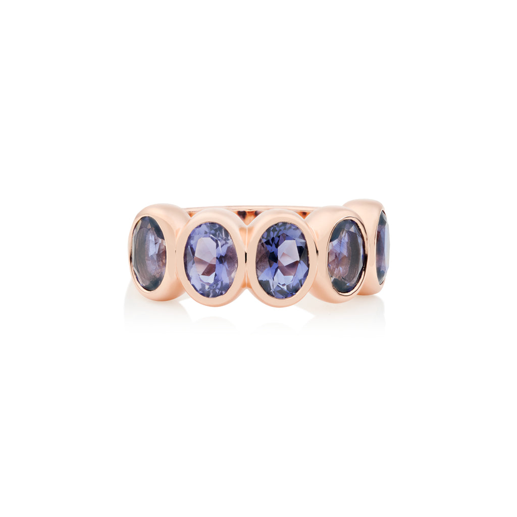 Bron Sushi Ring (8RR4903IO) aus Roségold mit Iolith