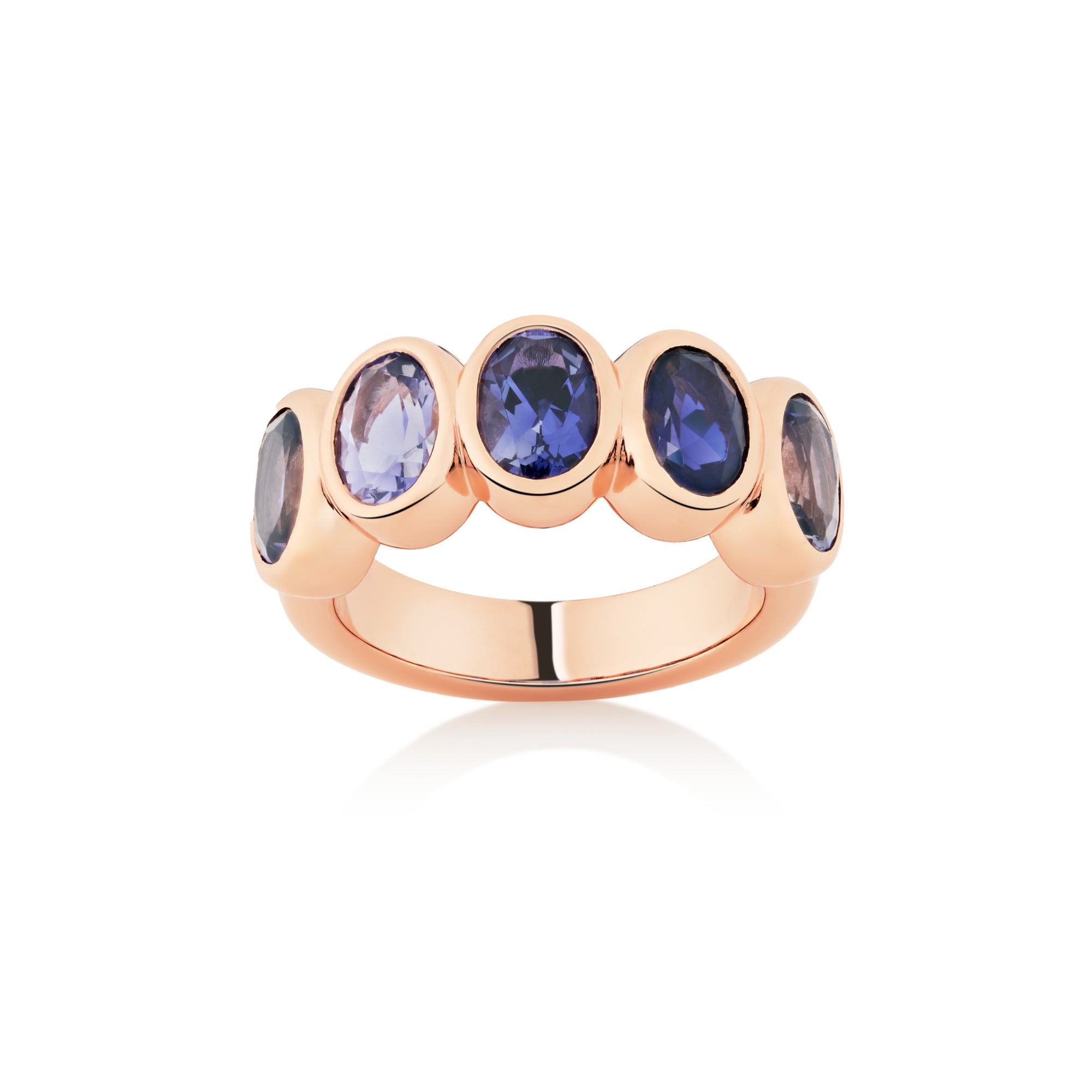 Bron Sushi Ring (8RR4903IO) aus Roségold mit Iolith
