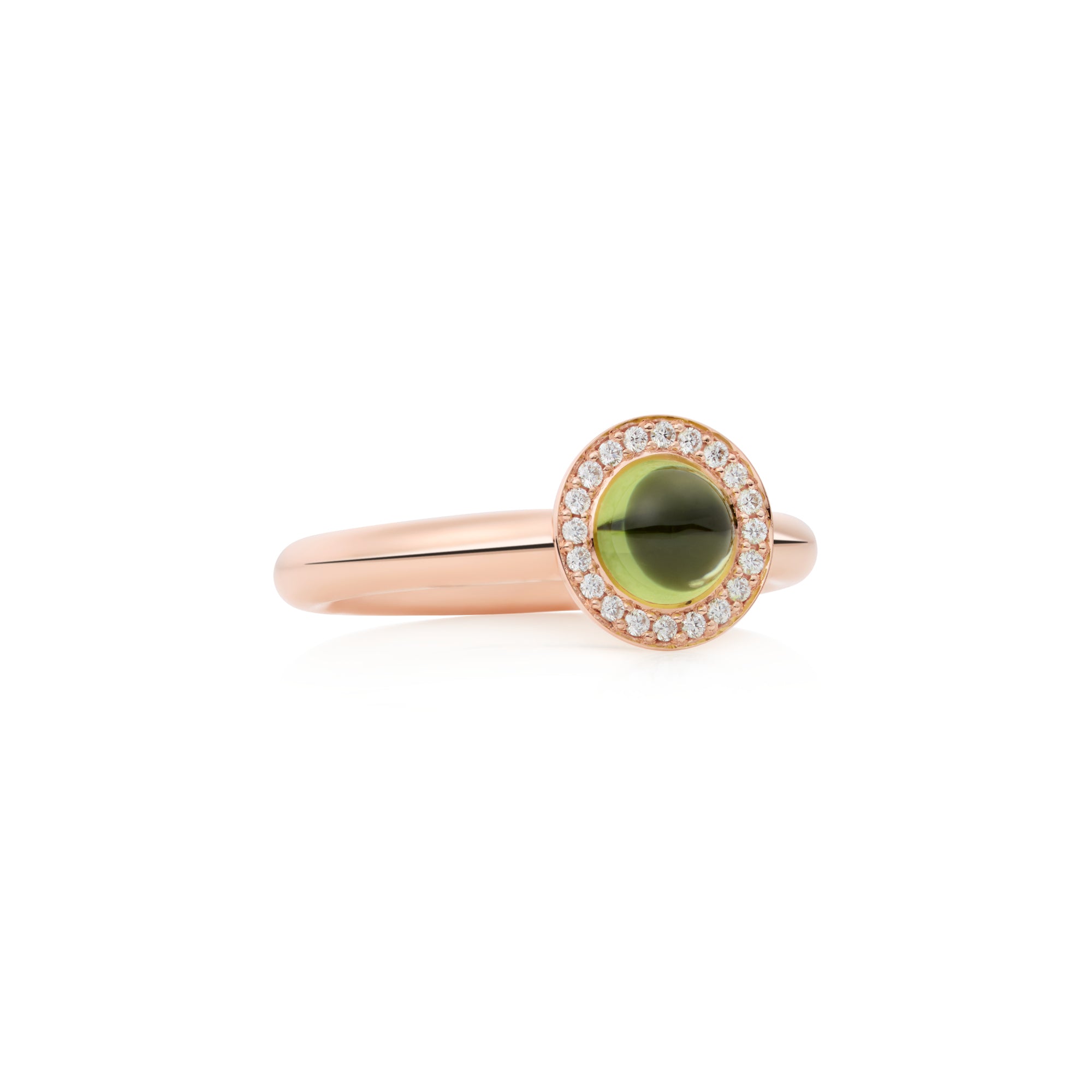 Bron Sushi Ring (8RR4931PECBR) aus Roségold mit Diamant und Peridot