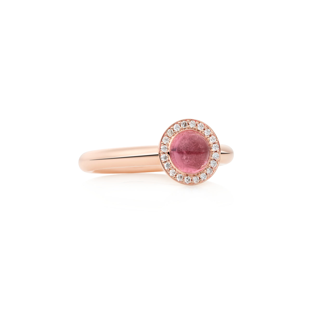 Bron Sushi Ring (8RR4931RTCBR) aus Roségold mit Diamant und Turmalin