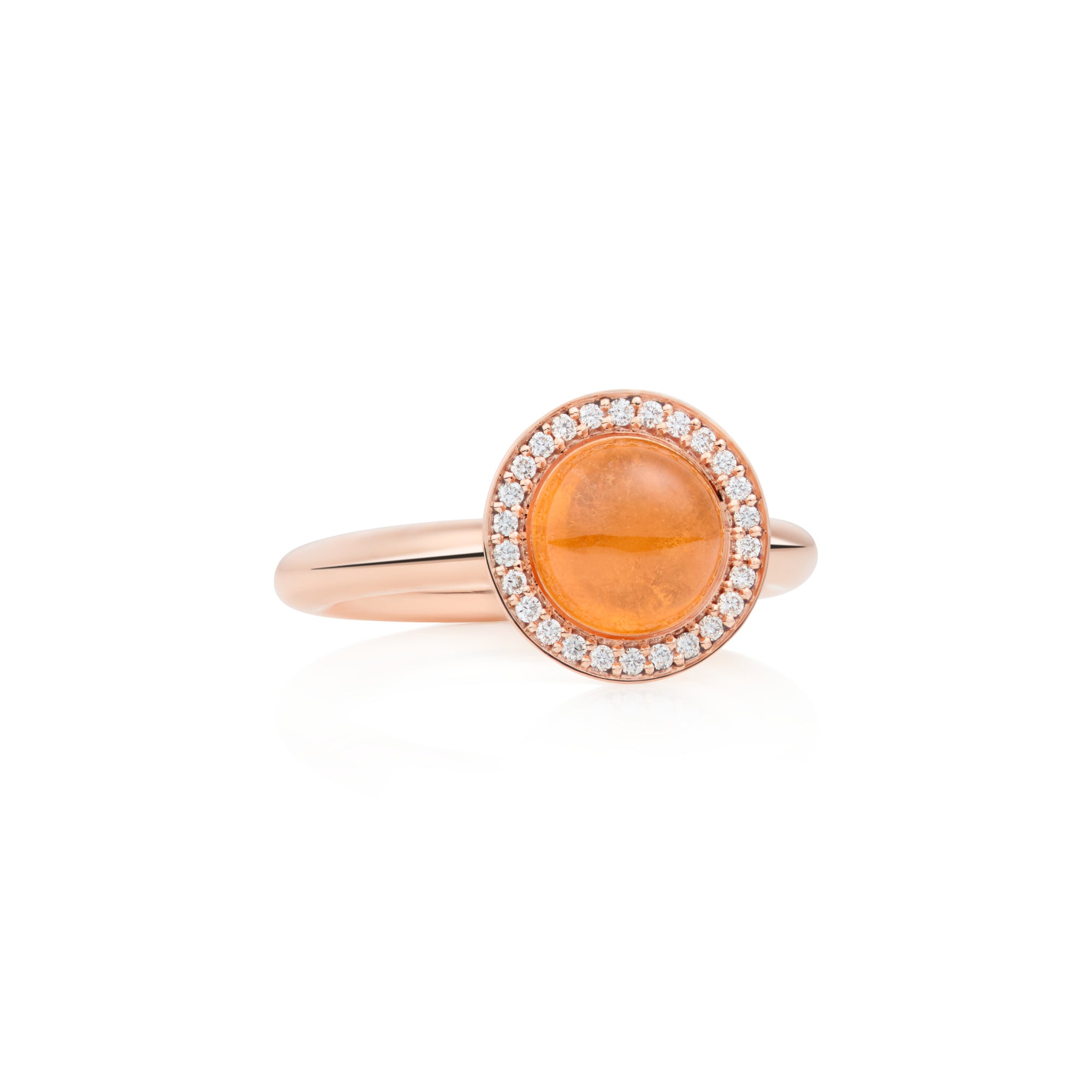 Bron Sushi Ring (8RR4932SGCBR) aus Roségold mit Diamant und Granat