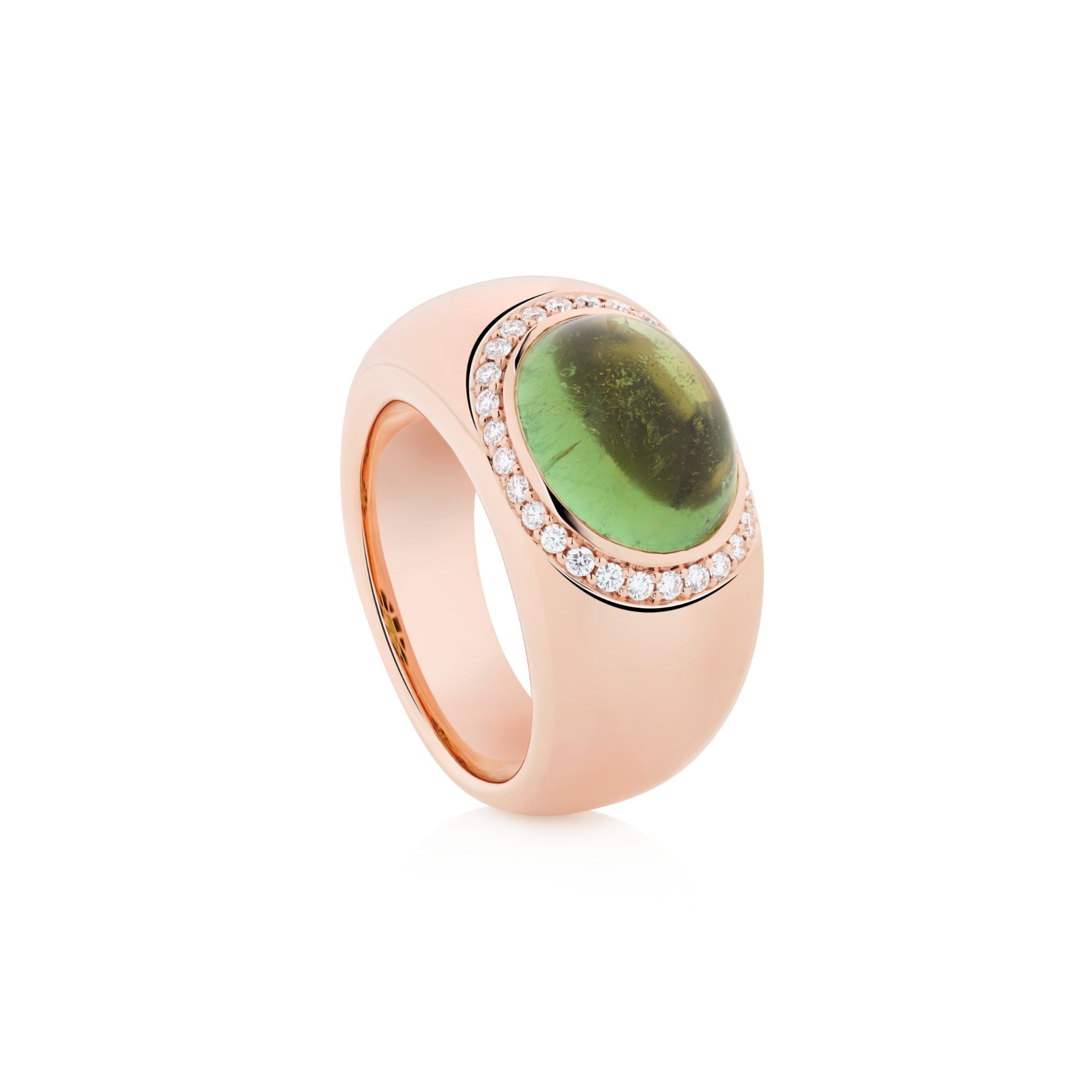 Bron Sushi Ring (8RR4938GTC) aus Roségold mit Diamant und Turmalin