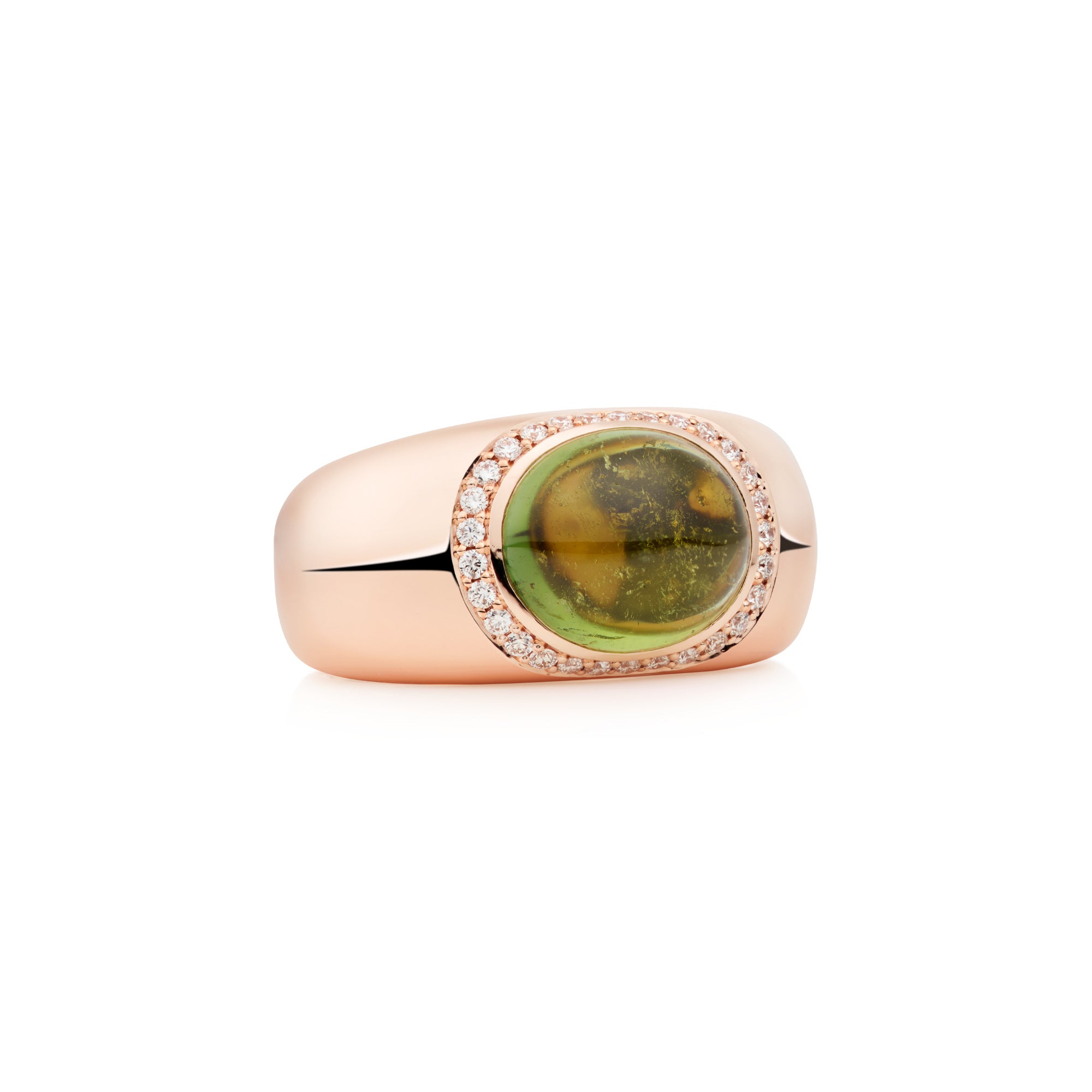 Bron Sushi Ring (8RR4938GTCBR) aus Roségold mit Diamant und Turmalin