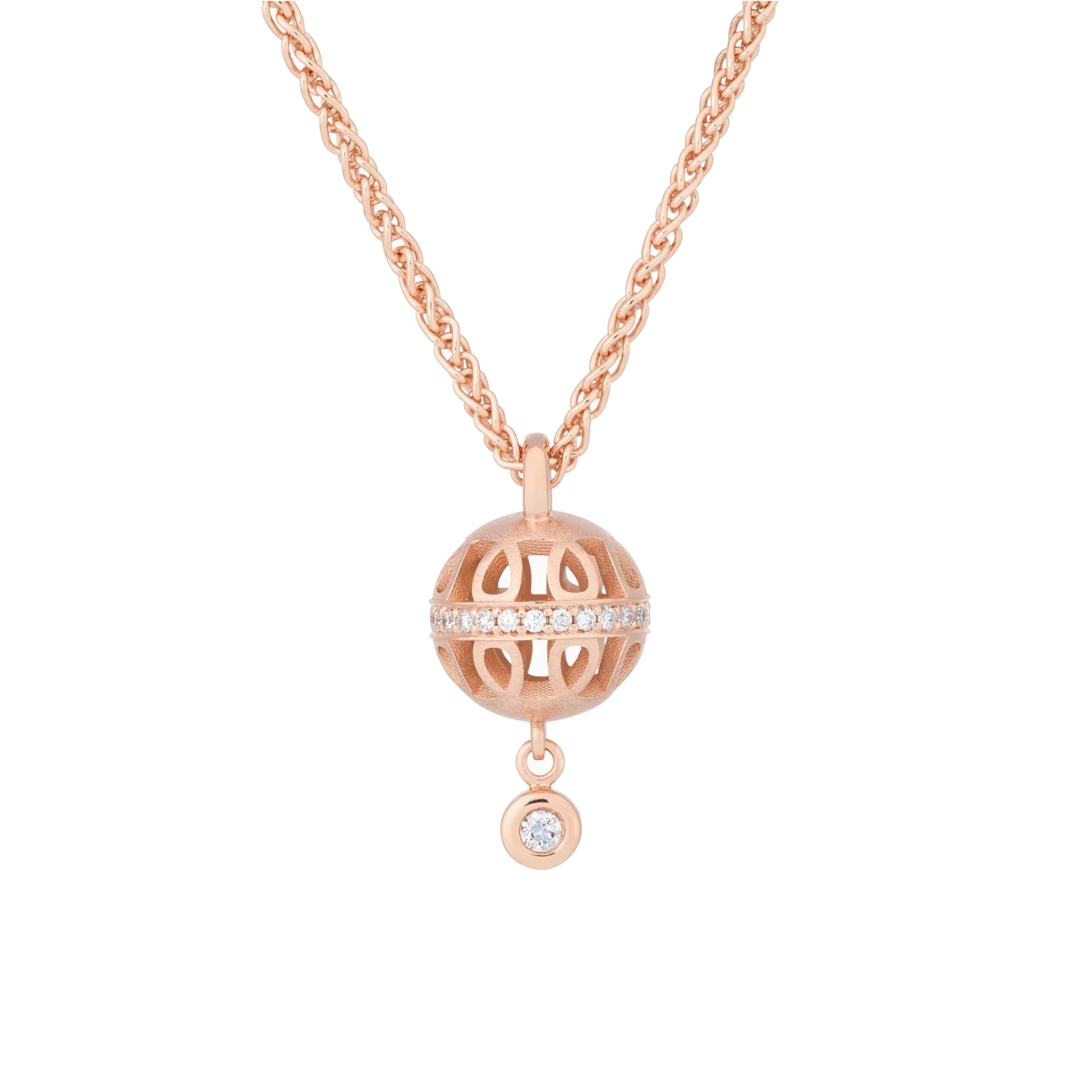 Bron Toujours Ajour Anhänger (8HR3448MBR) aus Roségold mit Diamant