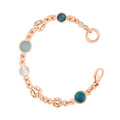 Bron Toujours Ajour Armband (8AR4034MIX6BR) aus Roségold mit Aquamarin, Diamant, Mondstein und Topas