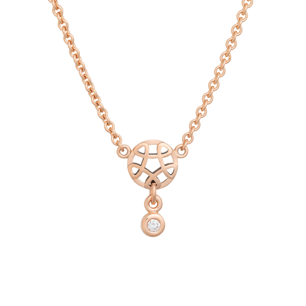 Bron Toujours Ajour Halskette (8CR4419BR) aus Roségold mit Diamant