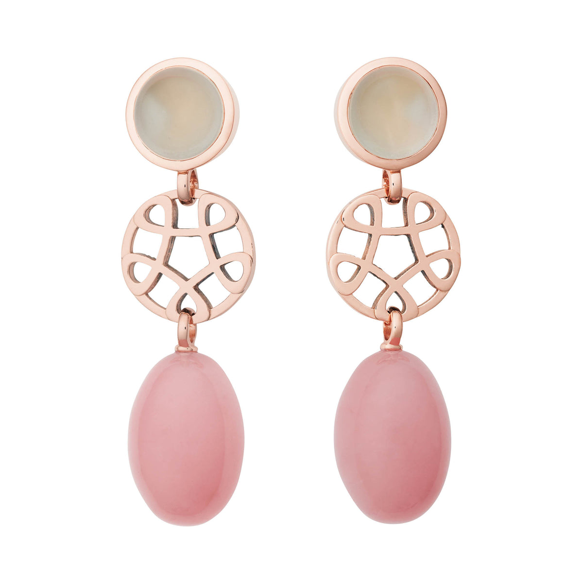 Bron Toujours Ajour Ohrschmuck (8OR4819LQCGQRD) aus Roségold mit Quarz