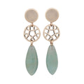Bron Toujours Ajour Ohrschmuck (8OR4819MWBAQ) aus Roségold mit Aquamarin und Mondstein