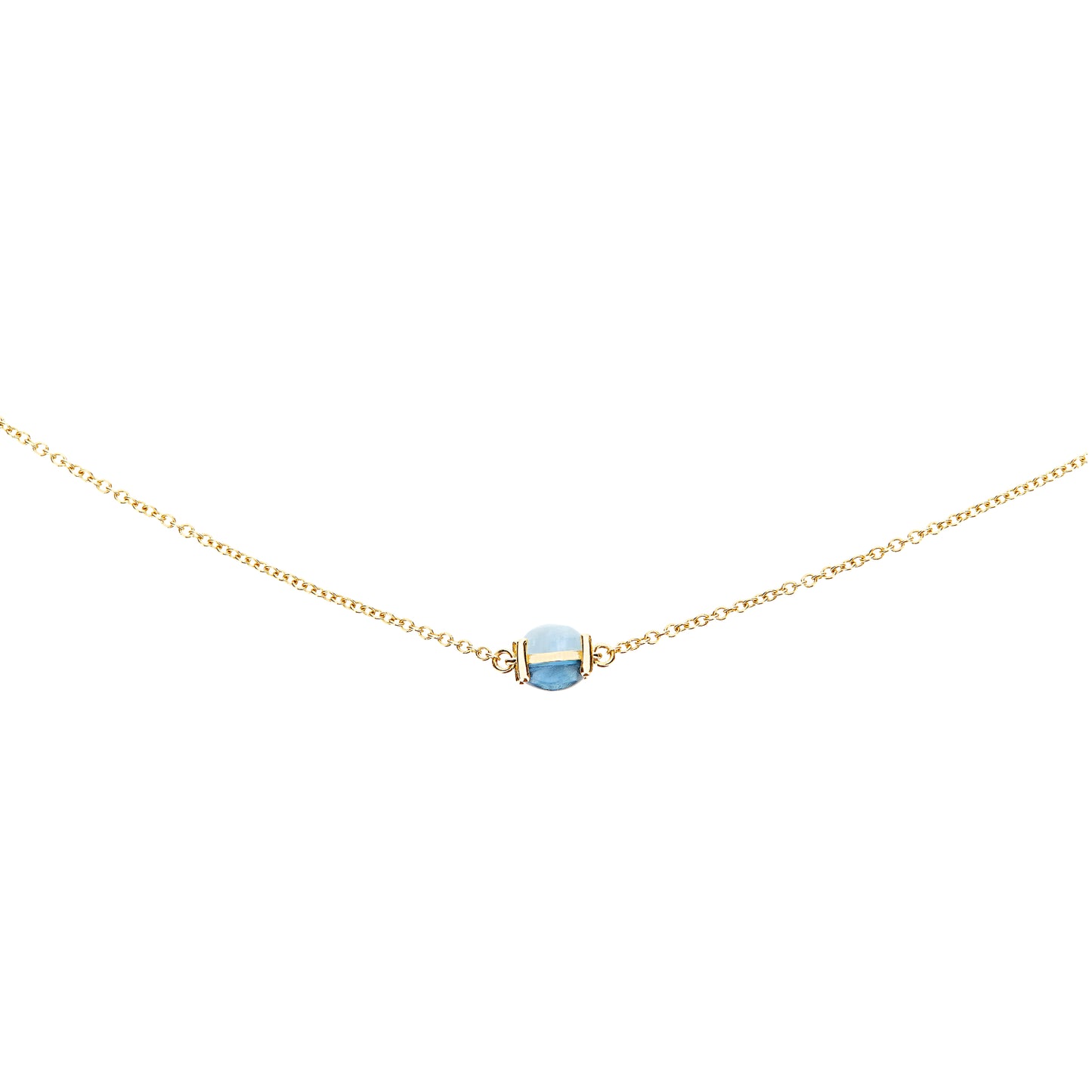 Dancing Azure Choker, Gelbgold • Aquamarin • Topas von Nanis (CN1-597)