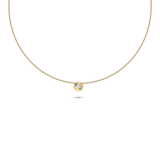 CALLA Collier, Gelbgold • Diamant von Schaffrath (114_CALN2_25_GW)