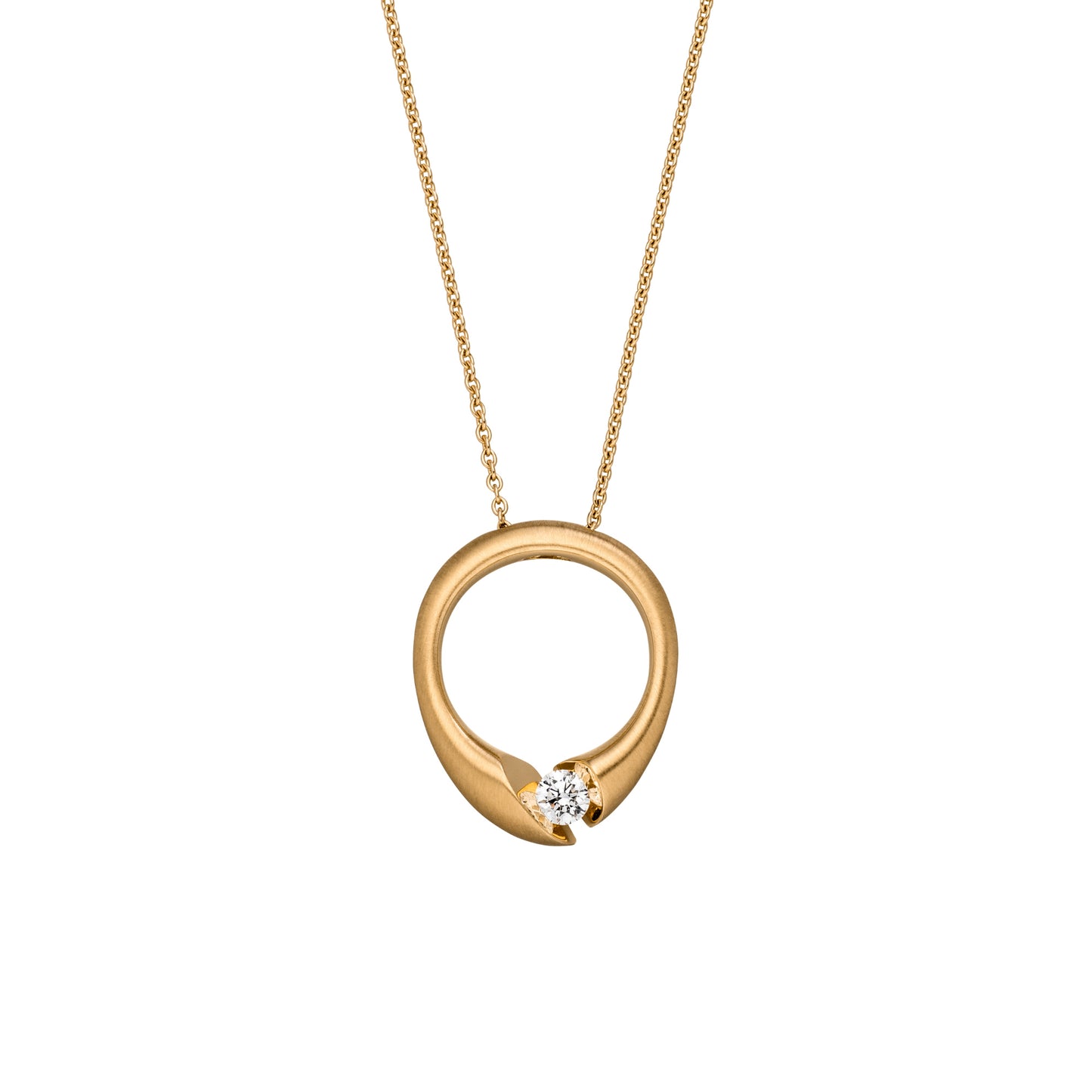 CALLA Collier, Gelbgold • Diamant von Schaffrath (114_CALO1_10_30_GW)