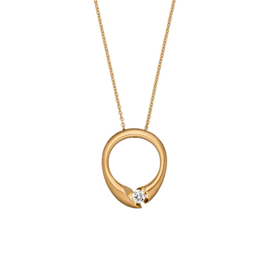 CALLA Collier, Gelbgold • Diamant von Schaffrath (114_CALO1_10_30_GW)