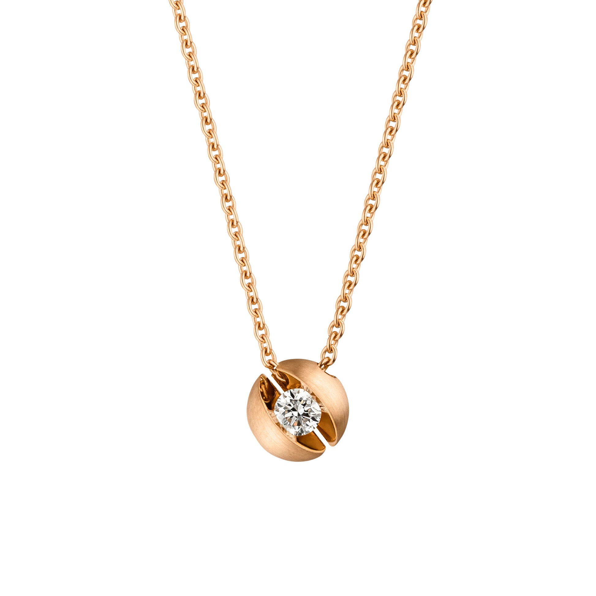 CALLA Collier, Roségold • Diamant von Schaffrath (754_CALL2_20_RW)