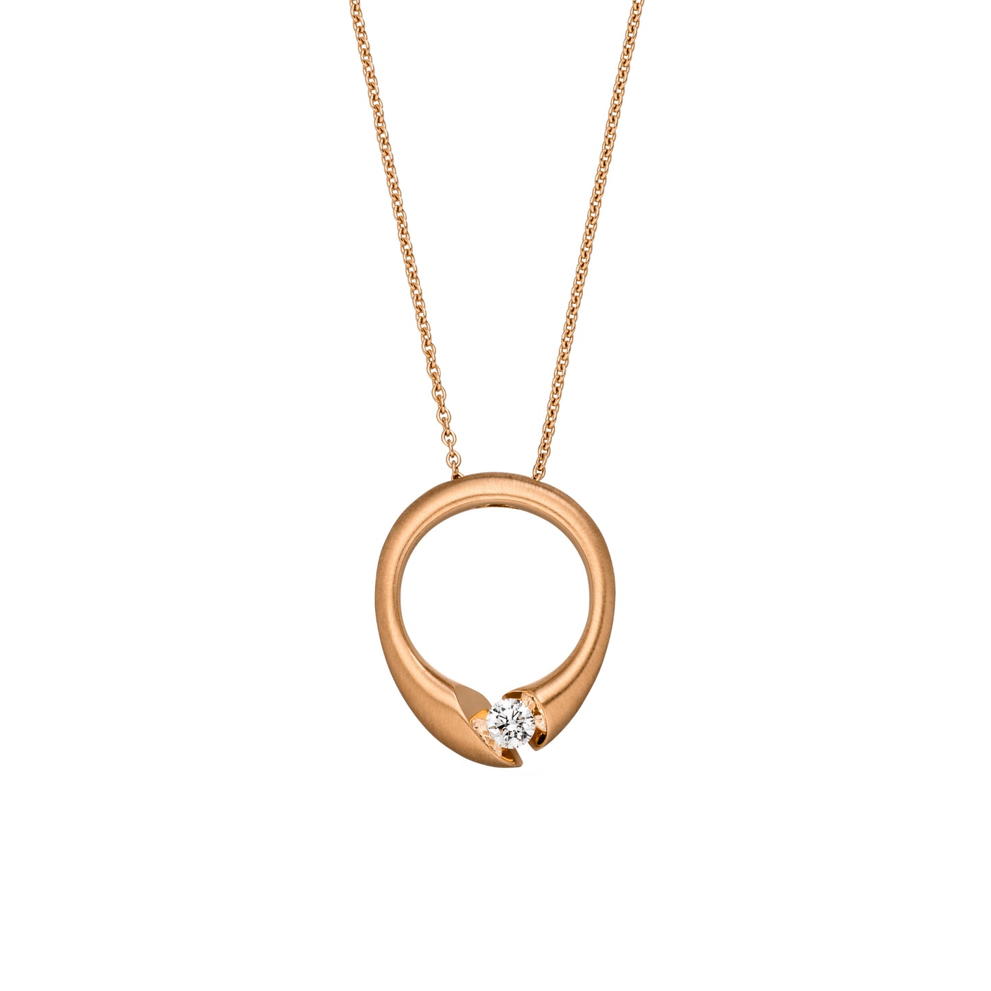 CALLA Collier, Roségold • Diamant von Schaffrath (754_CALO1_10_30_RW)