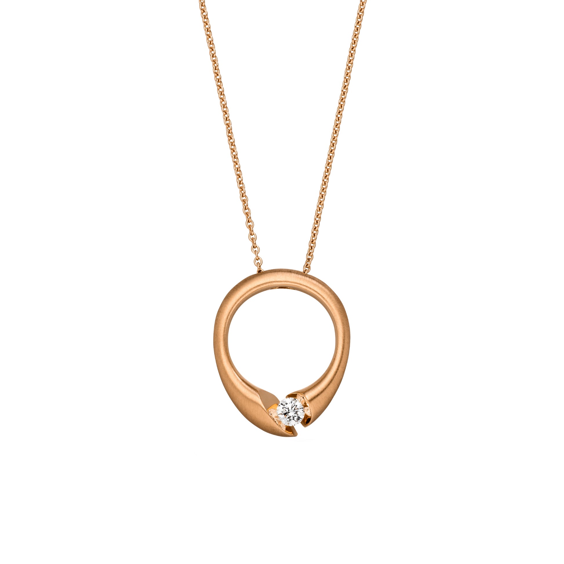 CALLA Collier, Roségold • Diamant von Schaffrath (754_CALO1_10_30_RW)