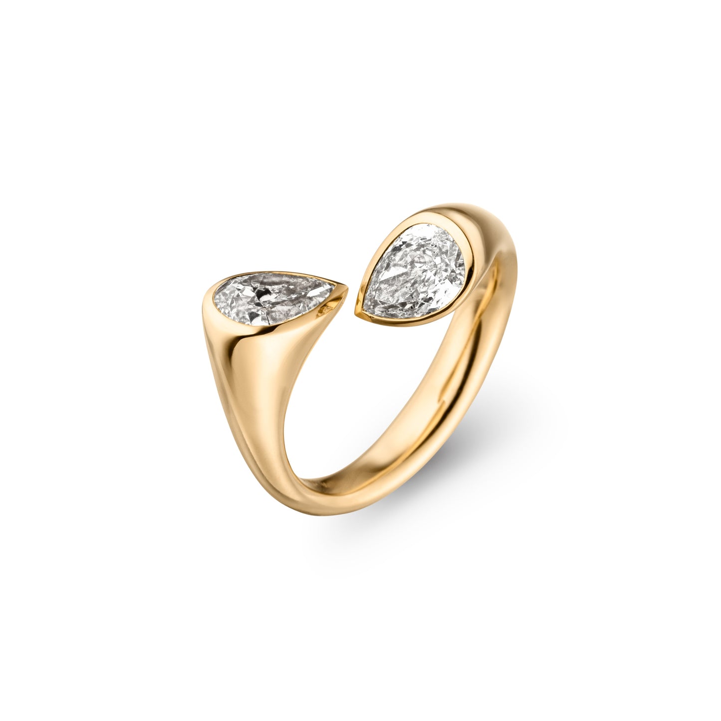 CALLA Designer-Ring, Gelbgold • Diamant von Schaffrath (118_CALTR_01_GW)