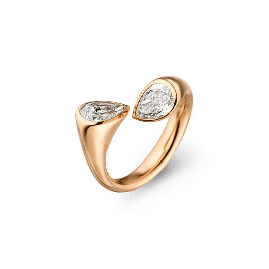 CALLA Designer-Ring, Roségold • Diamant von Schaffrath (758_CALTR_01_RW)