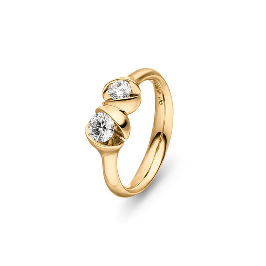 CALLA Diamantring, Gelbgold • Diamant von Schaffrath (118_CABO2_60_GW)