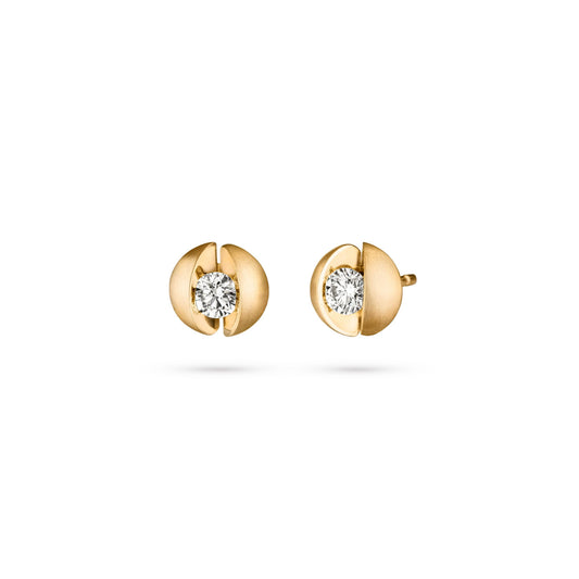 CALLA Ohrstecker, Gelbgold • Diamant von Schaffrath (117_CALL2_23_GW)