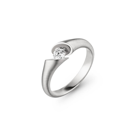 CALLA Ring, Weißgold • Diamant von Schaffrath (218_CALLA_24_WW)