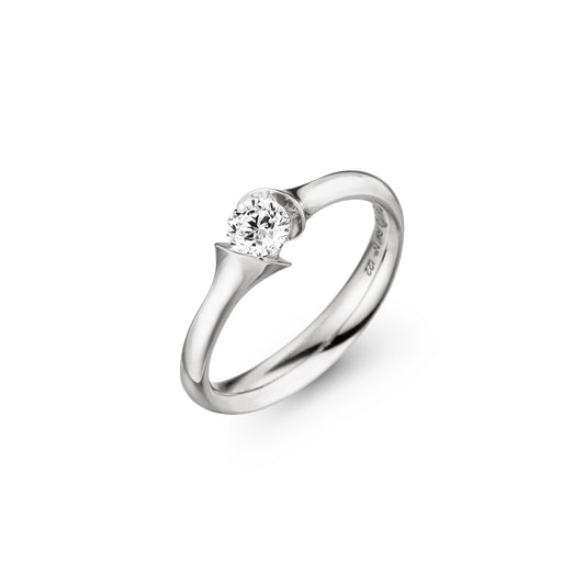 CALLA Ring, Weißgold • Diamant von Schaffrath (218_CALSO_40_WW)