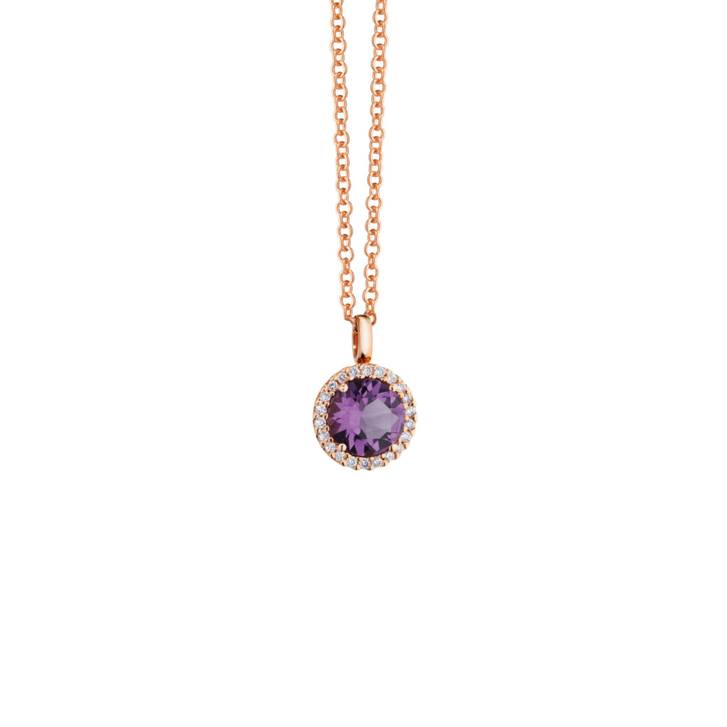 Capolavoro Anhänger Espressivo (AH9A02037-M) aus Roségold mit Amethyst und Diamant