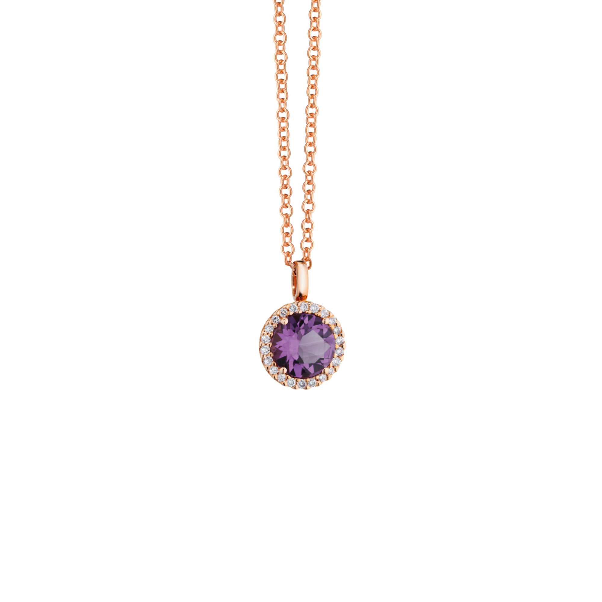 Capolavoro Anhänger Espressivo (AH9A02037-M) aus Roségold mit Amethyst und Diamant