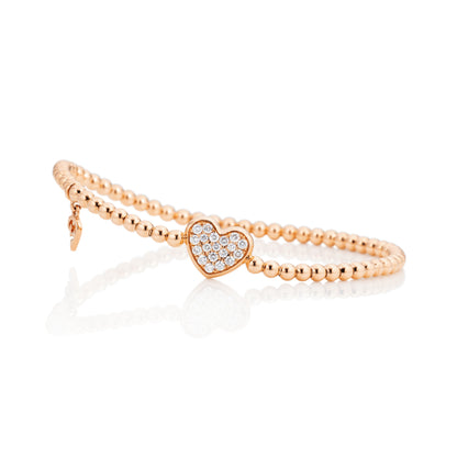 Armband Dolcini Herz , Roségold • Diamant von Capolavoro (AB9BRW00351.INNEN.17-M)
