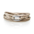 Capolavoro Armband Kalbsleder - AB0000166.SAND.56 (56) aus Leder, Edelstahl
