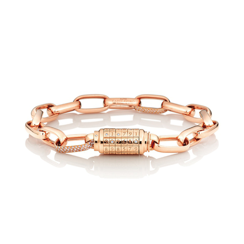 Capolavoro Armband Love Lock 02 - AB9BRW00381.INNEN.17.5 (5-M) aus Roségold mit Diamant