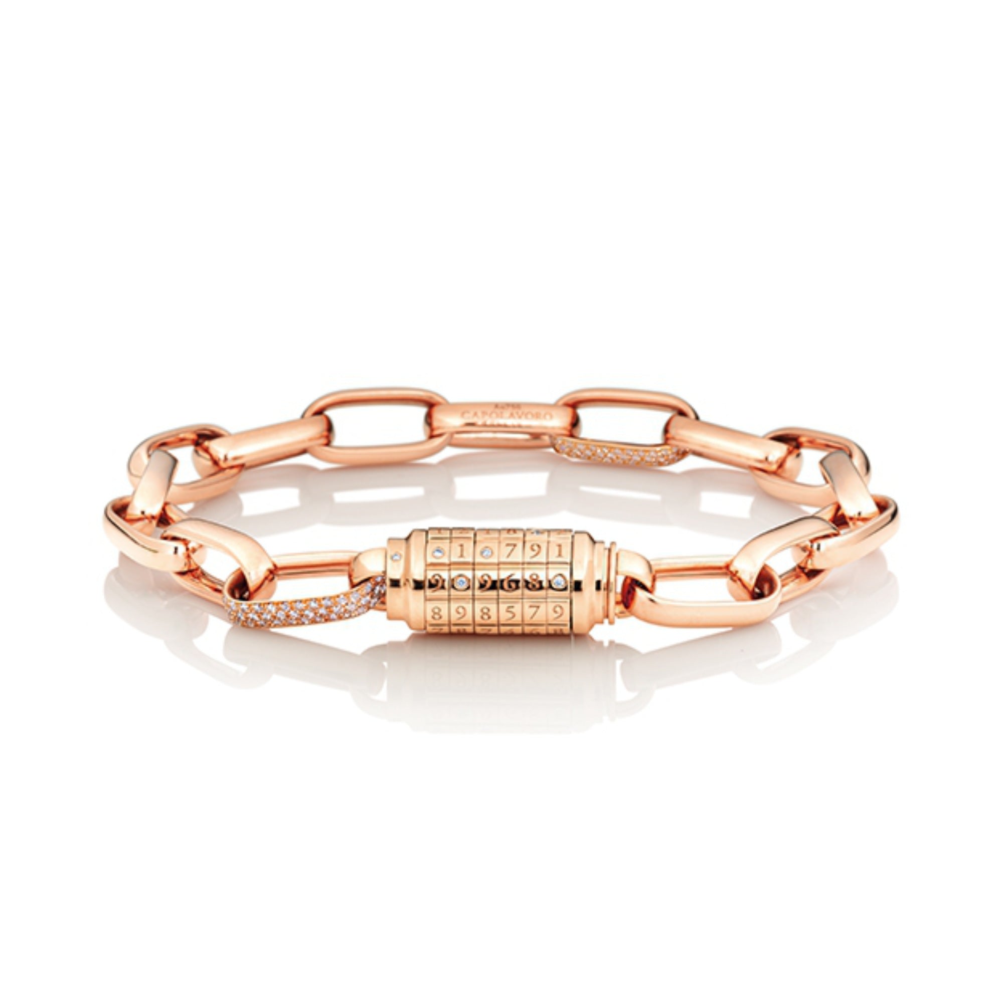 Capolavoro Armband Love Lock 02 - AB9BRW00381.INNEN.17.5 (5-M) aus Roségold mit Diamant