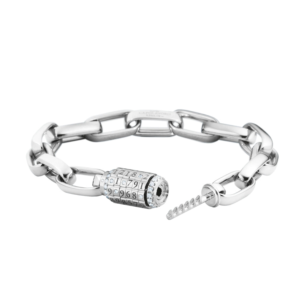 Capolavoro Armband Love Lock - AB8BRW00375.INNEN.17 (17-M) aus Weißgold mit Diamant