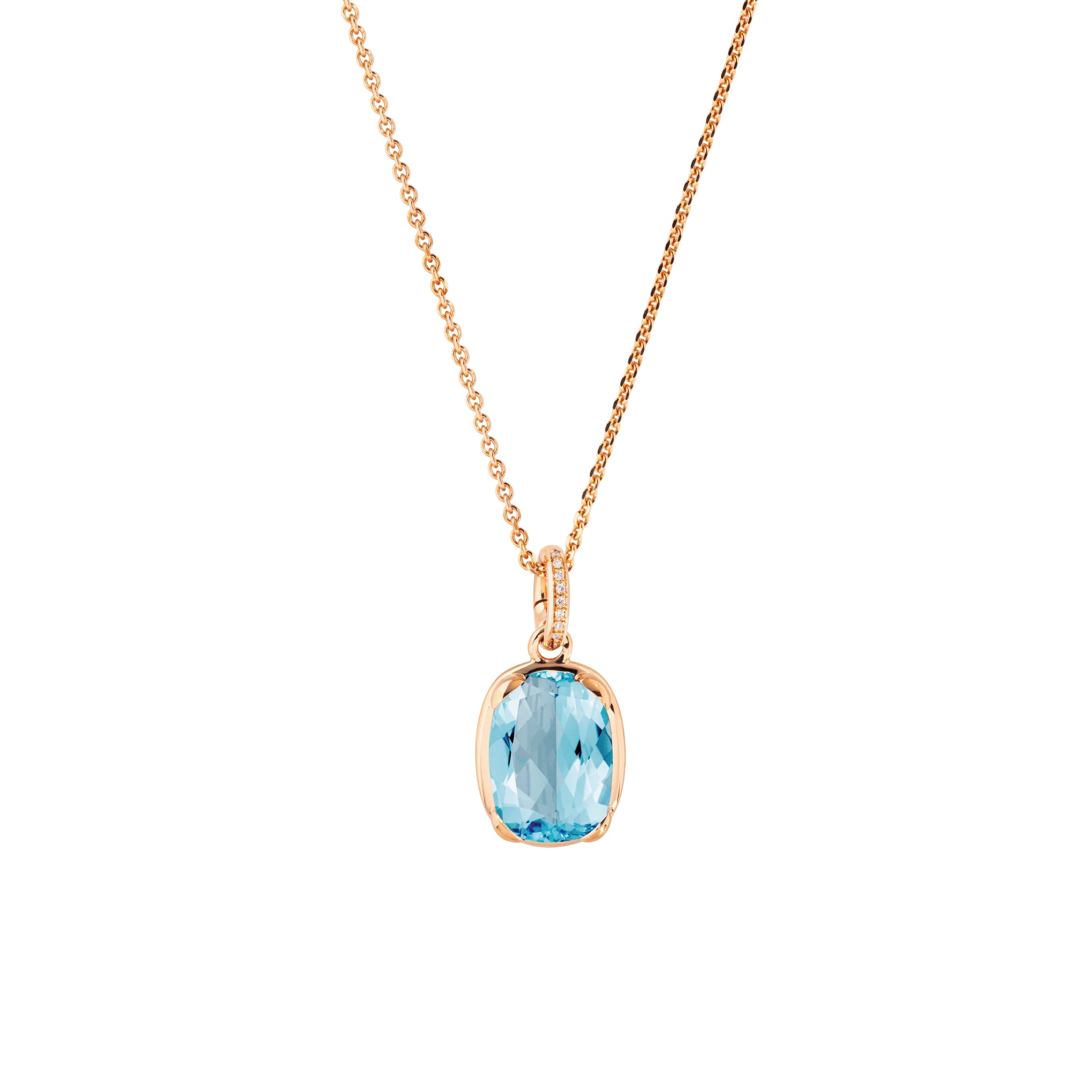 Capolavoro Collier Capriccio - CO9TOA02338.CLIP (CLIP) aus Roségold mit Diamant und Topas
