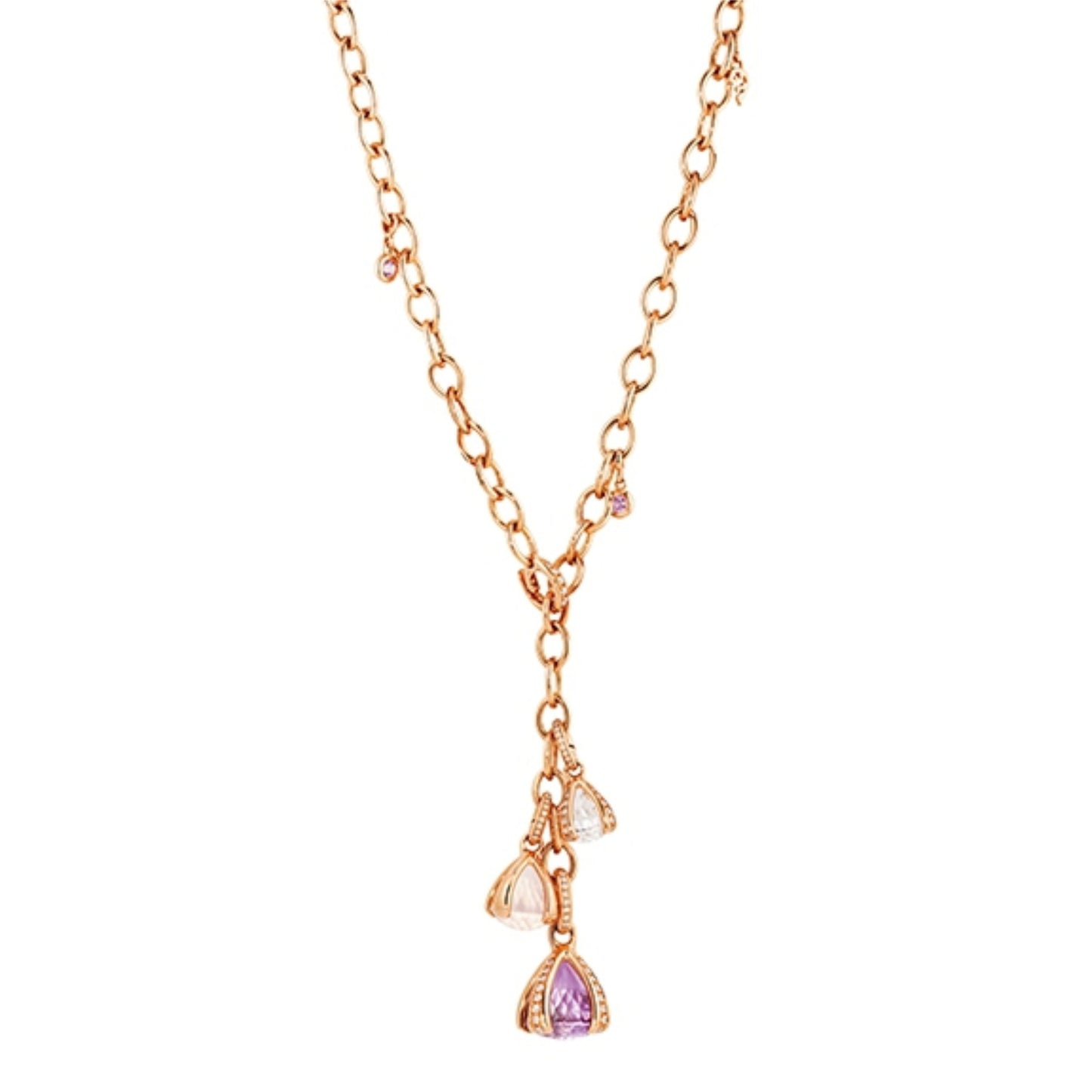 Collier Capriccio Highlight C.03, Roségold • Edelsteine von Capolavoro (CO9AMF00687.CLIP)