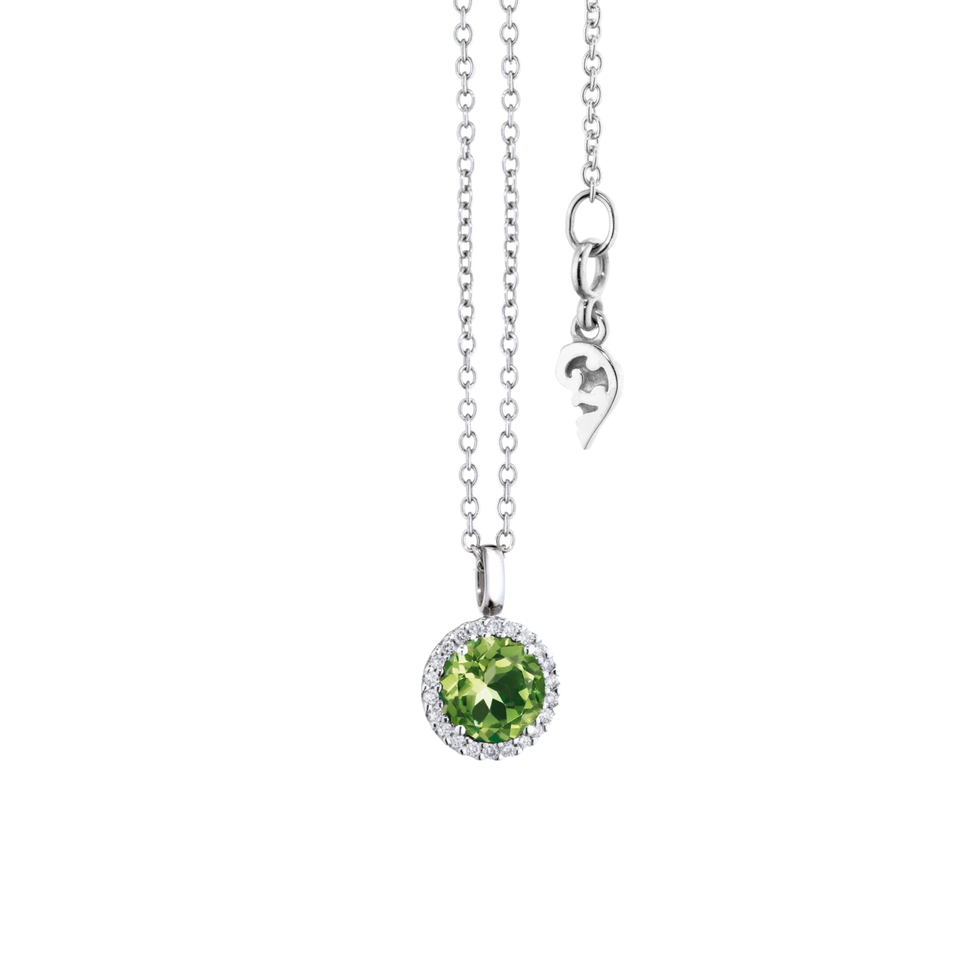 Capolavoro Collier Espressivo (CO8PER02037-M) aus Weißgold mit Diamant und Peridot