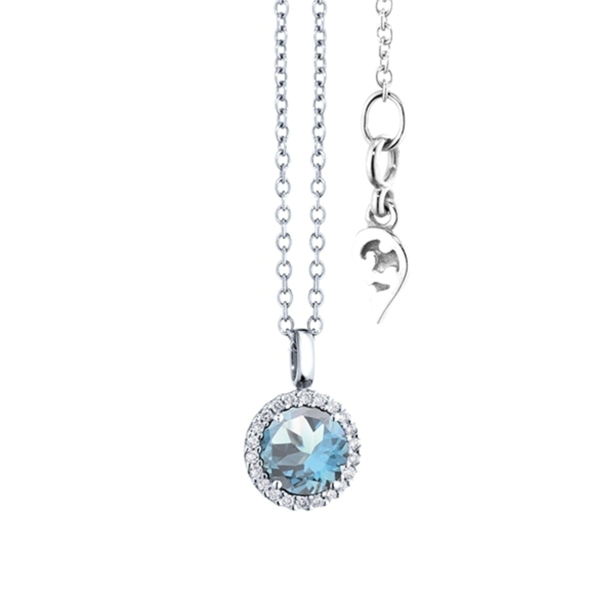 Capolavoro Collier Espressivo (CO8TOA02037-M) aus Weißgold mit Diamant und Topas