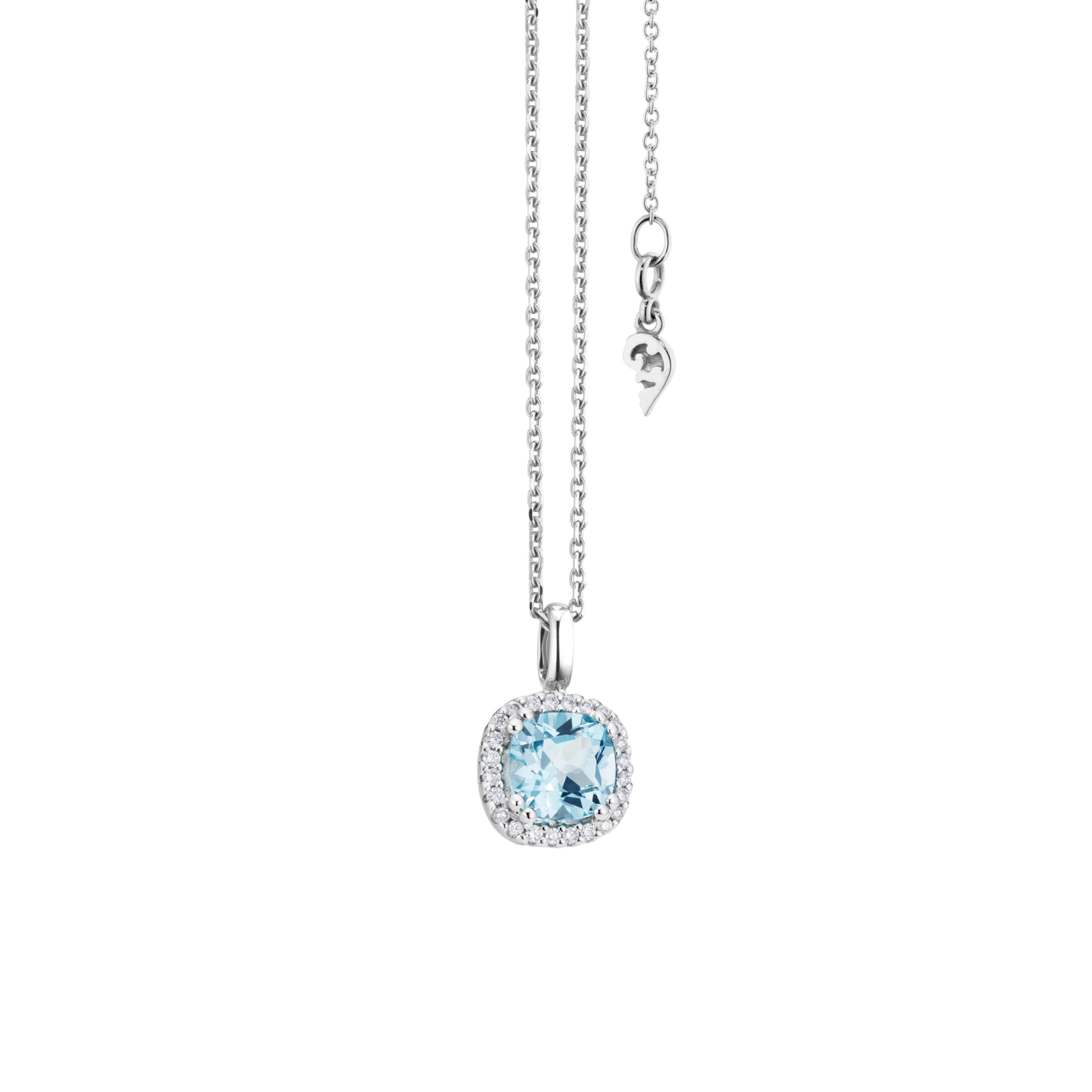 Capolavoro Collier Espressivo (CO8TOA02205-M) aus Weißgold mit Diamant und Topas